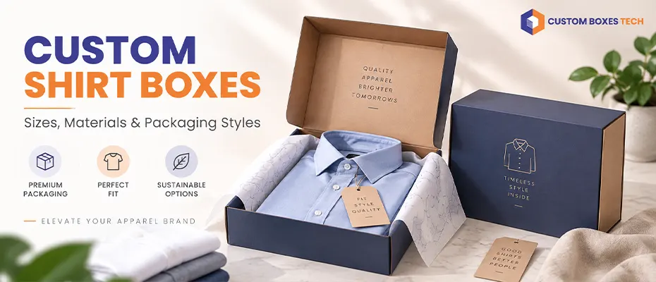 Custom Shirt Boxes: Sizes, Materials & Packaging Styles for Apparel Brands