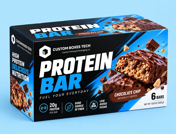 Custom Protein Bar Packaging Boxes	