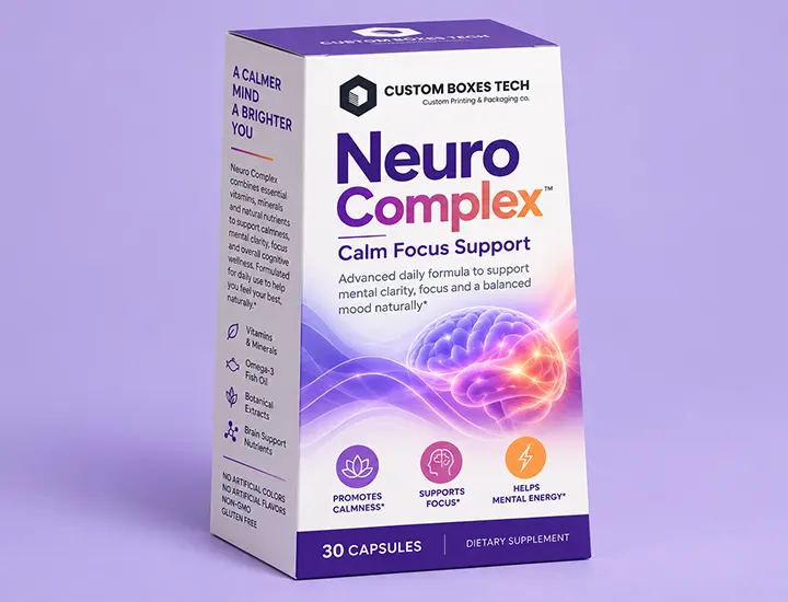 Brain Complex Supplement Packaging Boxes
