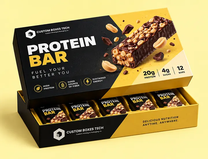 Custom Protein Bar Packaging Boxes	