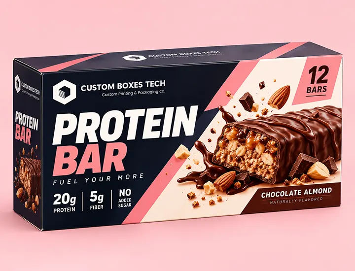 Custom Protein Bar Packaging Boxes	