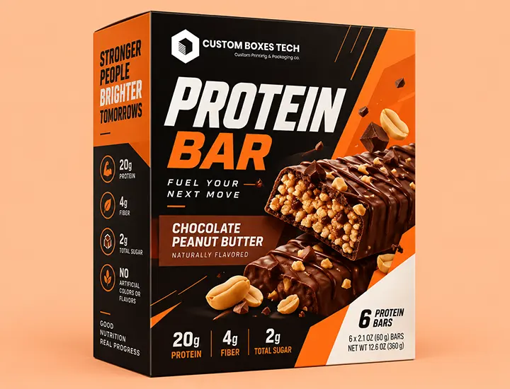 Custom Protein Bar Packaging Boxes	