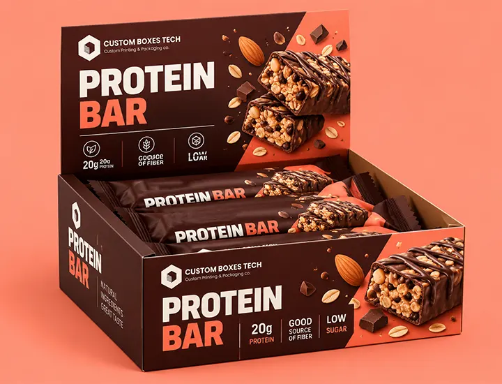 Custom Protein Bar Packaging Boxes	