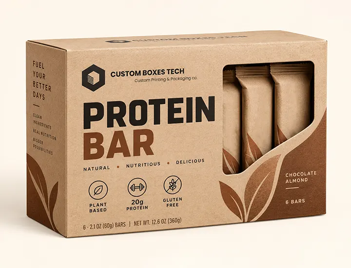 Custom Protein Bar Packaging Boxes	