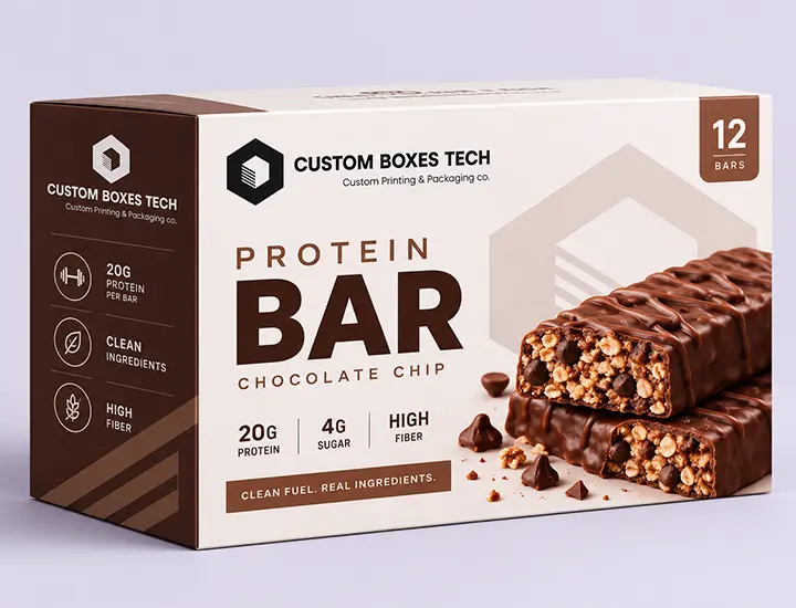 Custom Protein Bar Packaging Boxes	
