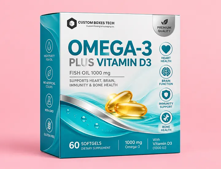 omega vitamin packaging boxes