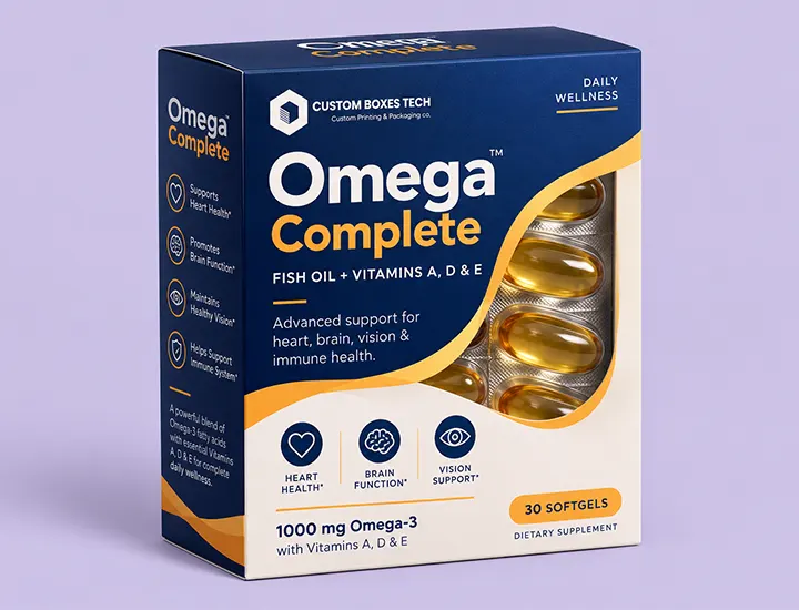 omega vitamin packaging boxes