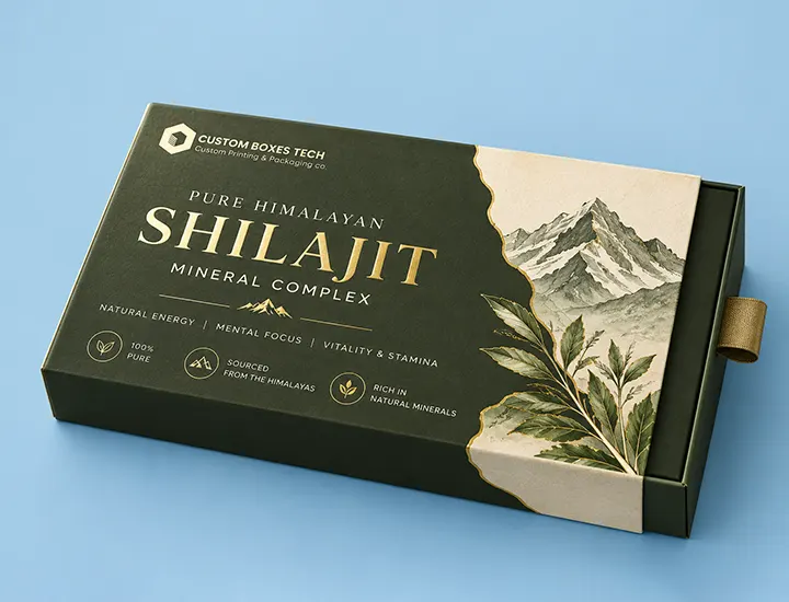 Shilajit packaging boxes (Minral/liquid)